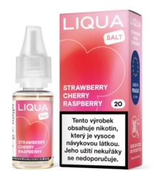 Liquid Liqua Salt 10ml Strawberry Cherry Raspberry